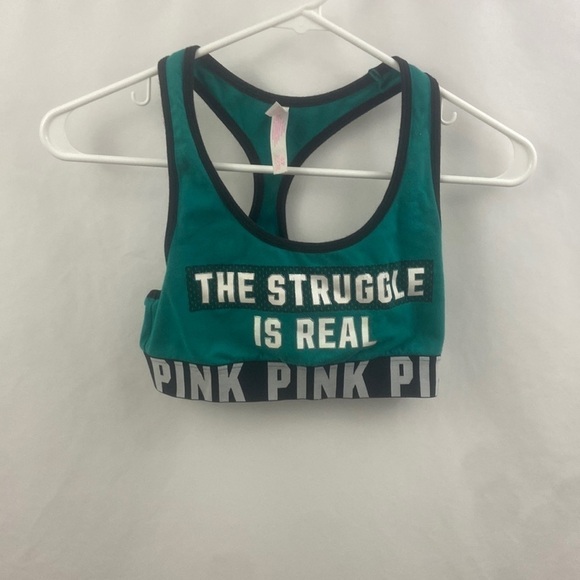 PINK Victoria’s Secret The Struggle Is Real Size Small Sports Bra - Picture 1 of 6